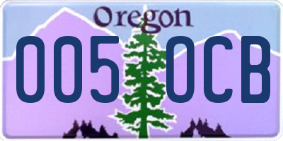 OR license plate 005OCB
