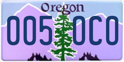 OR license plate 005OCO