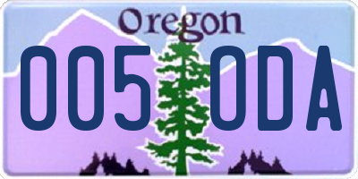 OR license plate 005ODA