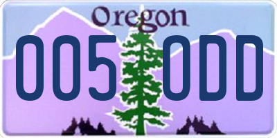 OR license plate 005ODD
