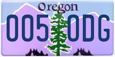 OR license plate 005ODG
