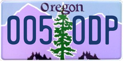 OR license plate 005ODP
