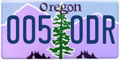 OR license plate 005ODR