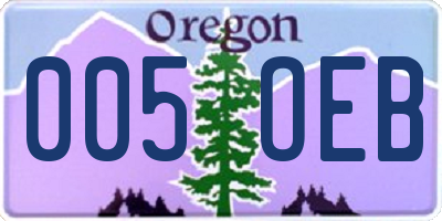 OR license plate 005OEB