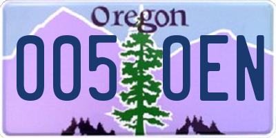 OR license plate 005OEN