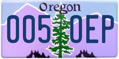 OR license plate 005OEP