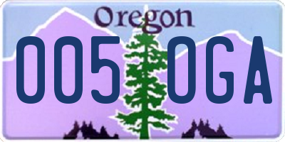 OR license plate 005OGA