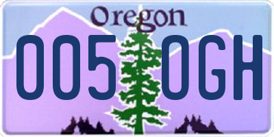 OR license plate 005OGH
