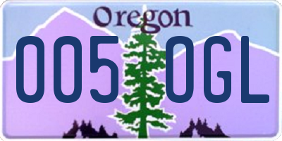 OR license plate 005OGL