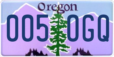 OR license plate 005OGQ