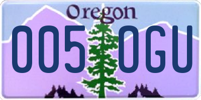 OR license plate 005OGU
