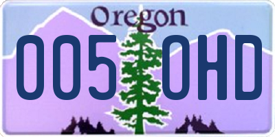 OR license plate 005OHD