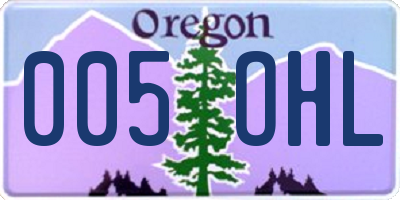 OR license plate 005OHL