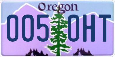OR license plate 005OHT