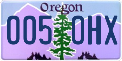 OR license plate 005OHX