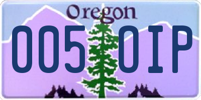 OR license plate 005OIP