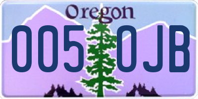 OR license plate 005OJB