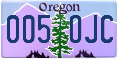 OR license plate 005OJC