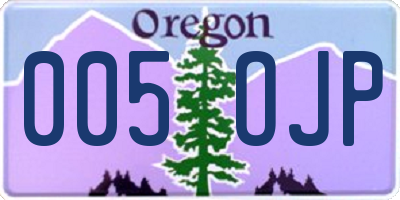 OR license plate 005OJP