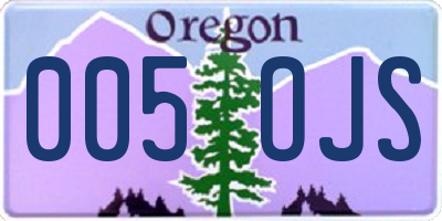 OR license plate 005OJS