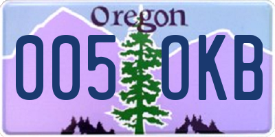 OR license plate 005OKB