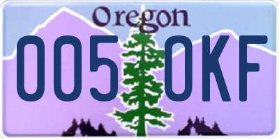 OR license plate 005OKF