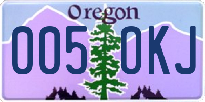 OR license plate 005OKJ