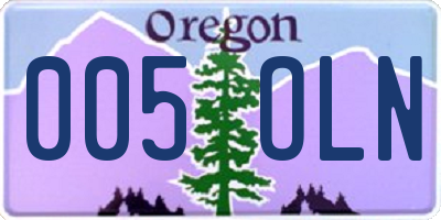 OR license plate 005OLN