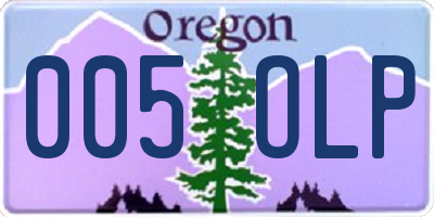 OR license plate 005OLP