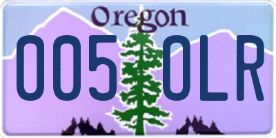 OR license plate 005OLR