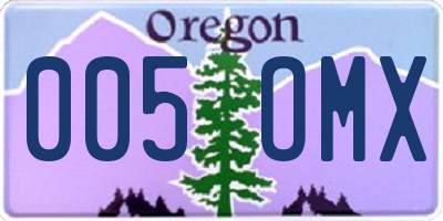 OR license plate 005OMX