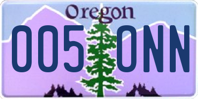 OR license plate 005ONN