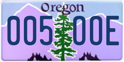 OR license plate 005OOE