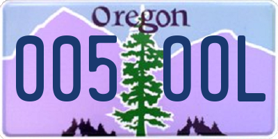 OR license plate 005OOL