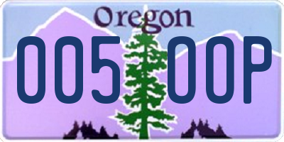 OR license plate 005OOP