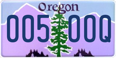 OR license plate 005OOQ