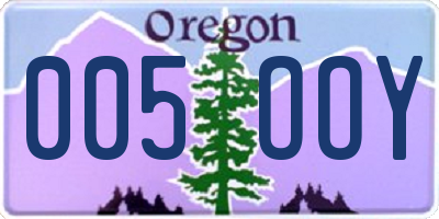 OR license plate 005OOY