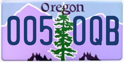OR license plate 005OQB