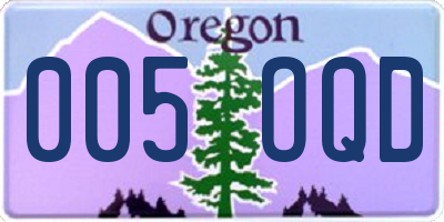 OR license plate 005OQD