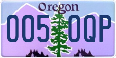 OR license plate 005OQP