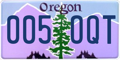 OR license plate 005OQT
