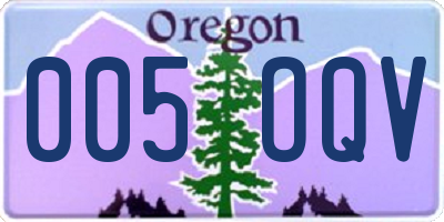 OR license plate 005OQV