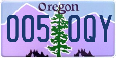 OR license plate 005OQY