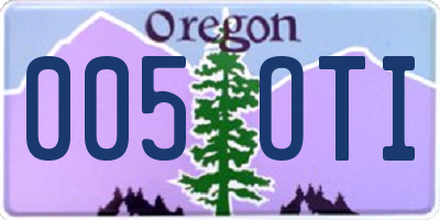 OR license plate 005OTI