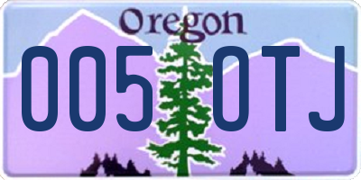 OR license plate 005OTJ