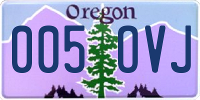 OR license plate 005OVJ