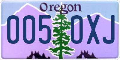 OR license plate 005OXJ