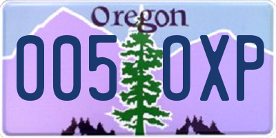 OR license plate 005OXP