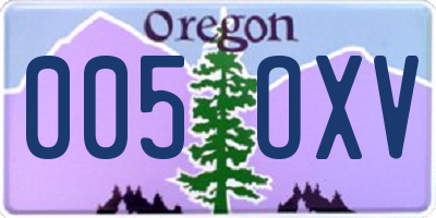 OR license plate 005OXV