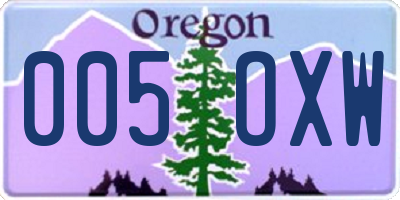 OR license plate 005OXW